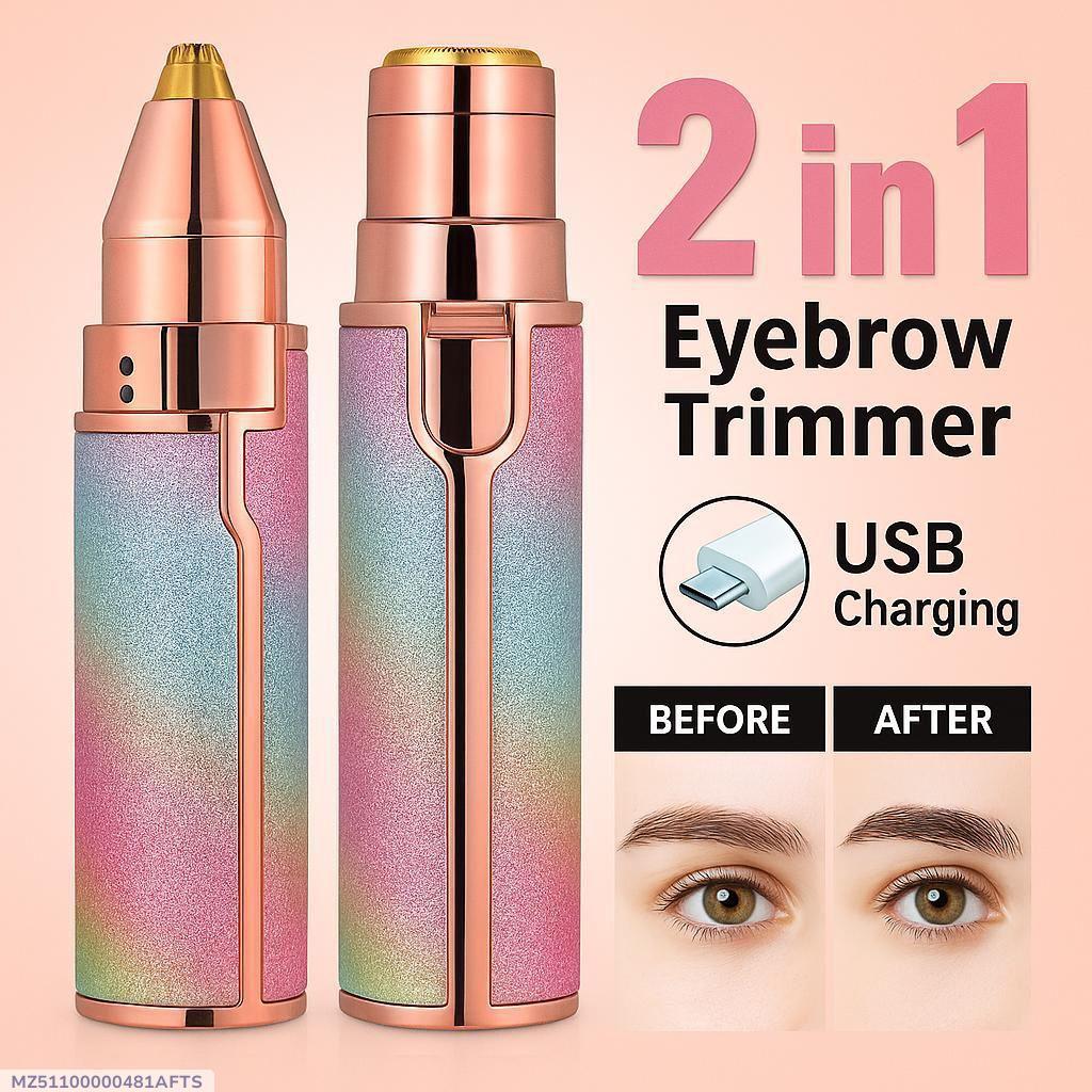 2-in-1 Eyebrow & Facial Hair Trimmer – Precision Beauty Tool
