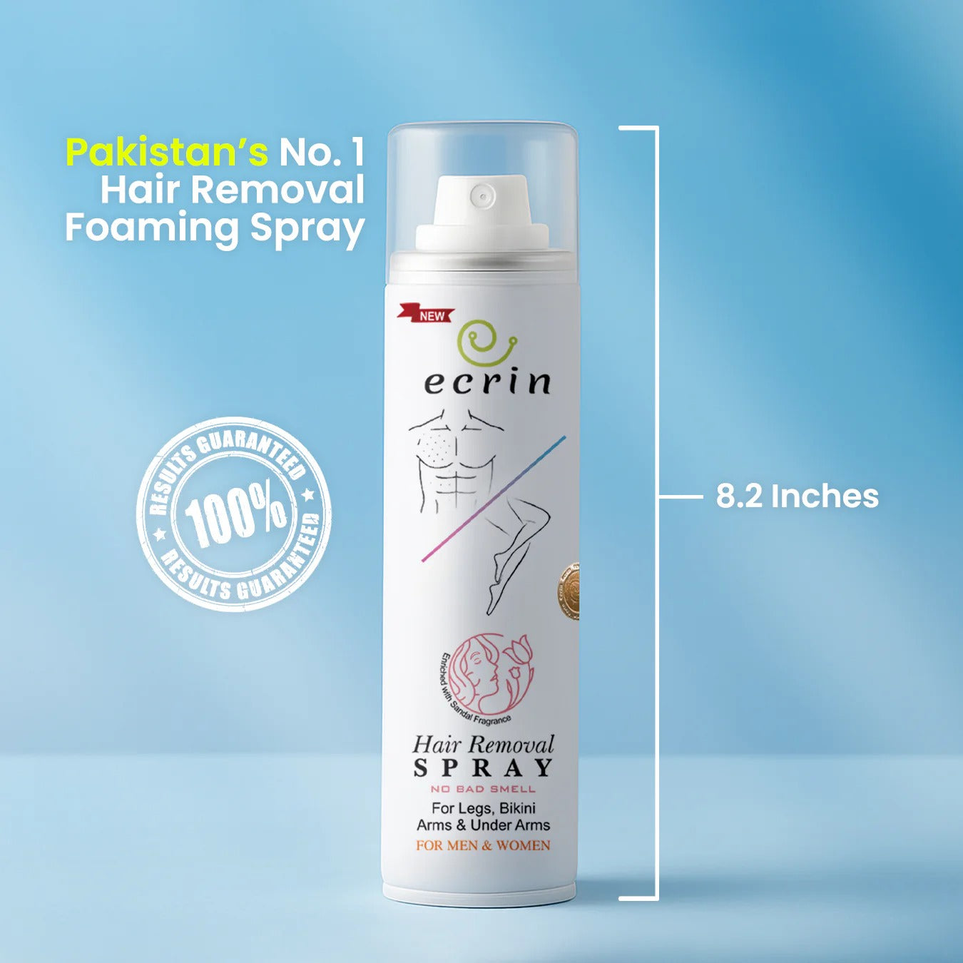 Ecrin Advanced Hair Removal Foaming Spray – Instant Smooth & Painless Hair Removal (200ml)
