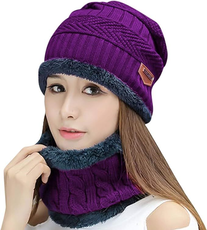 Premium Winter Woolen Hat & Neck Warmer Set | Ultra Warm, Soft & Windproof for Cold Weather (Random Color)