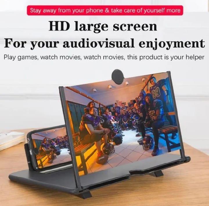 Mobile Screen Amplifier With Wireless Remote – Eye Protection HD Stand
